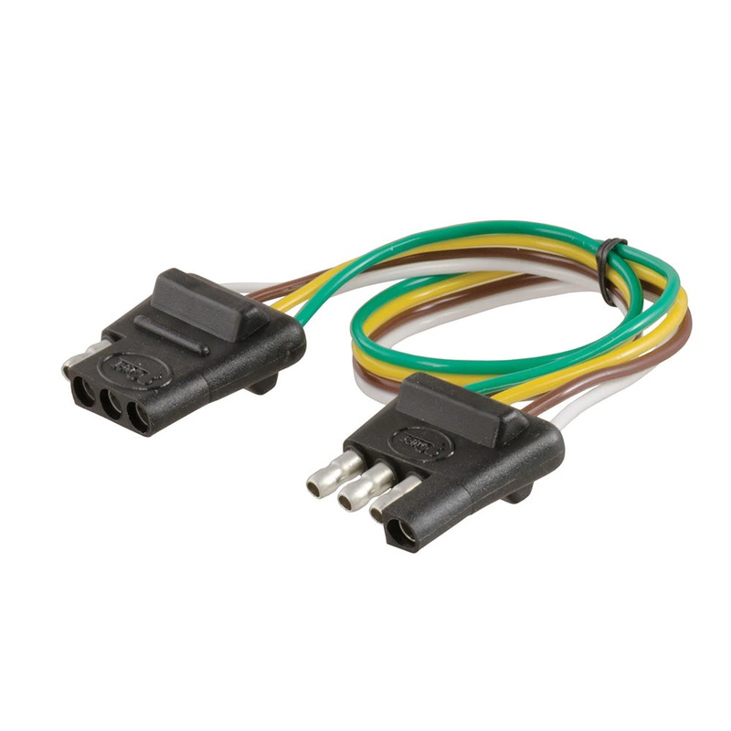 CURT 4-Way Flat Connector Plug & Socket w/12 Wires