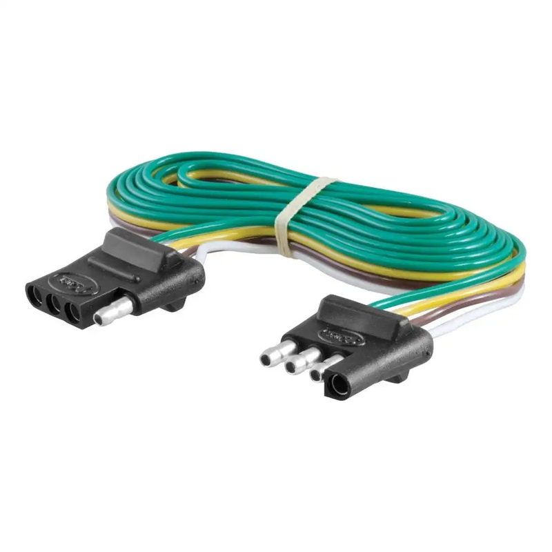CURT 4-Way Flat Connector Plug & Socket w/72 Wires