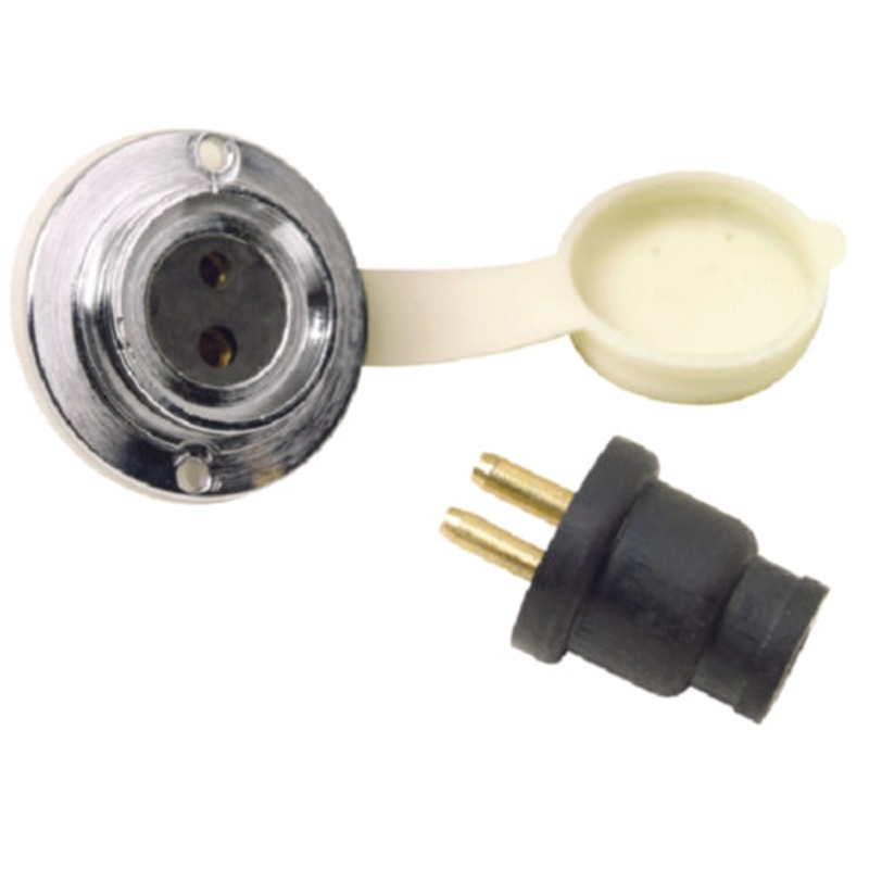 Seachoice 10121 Deck Connector With Two Pin Double Contact Socket and Plug