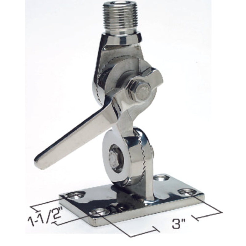 Seachoice 19531 4-Way Antenna Ratchet Mount - Stainless Steel