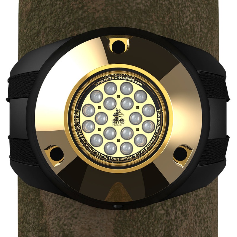 Metro Marine High-Output Piling Mount Underwater Light w/Intelligent Monochromatic LED's - Green, 45 Beam