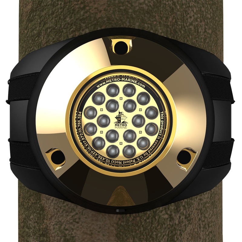 Metro Marine High-Output Piling Mount Underwater Light w/Intelligent Monochromatic LED's - Green, 90 Beam