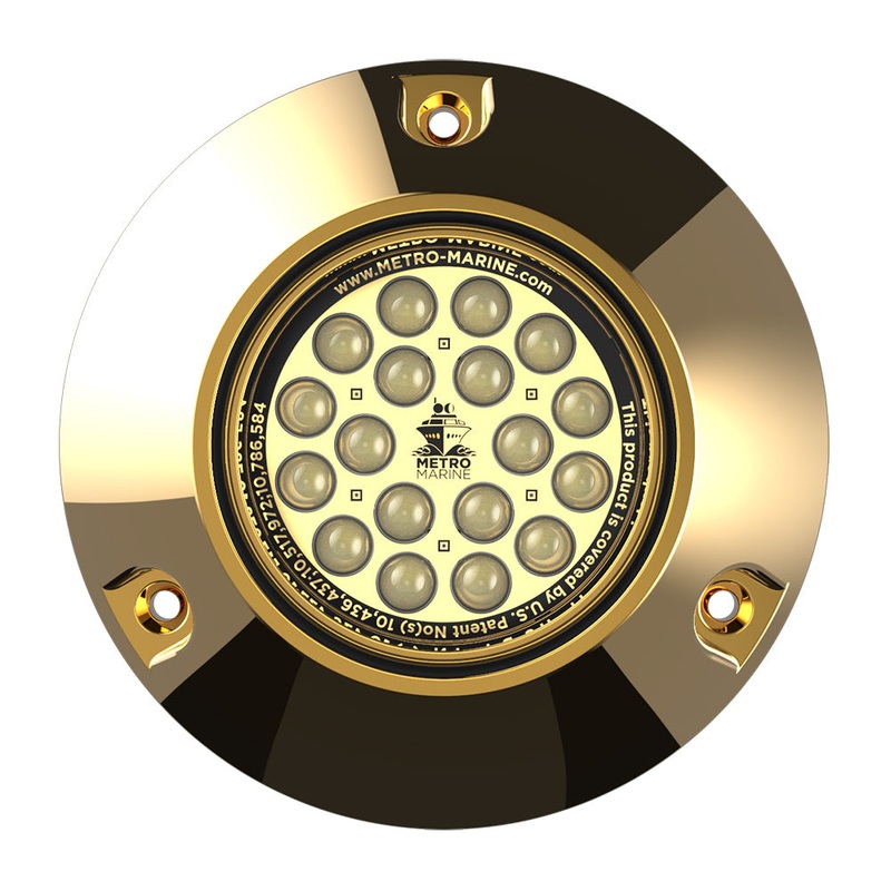 Metro Marine High-Output Submersible Underwater Light w/Intelligent Monochromatic LED's - White, 45 Beam