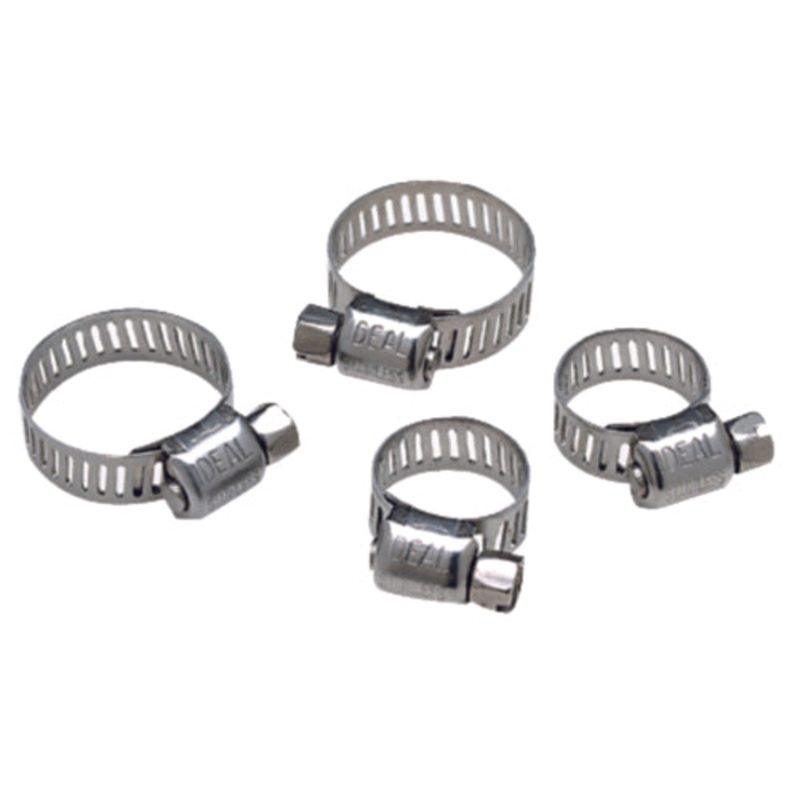 Seachoice 23501 Stainless Steel Hose Clamp Set (Includes 2 each of 1/2-29/32" and 11/16-1-1/4")