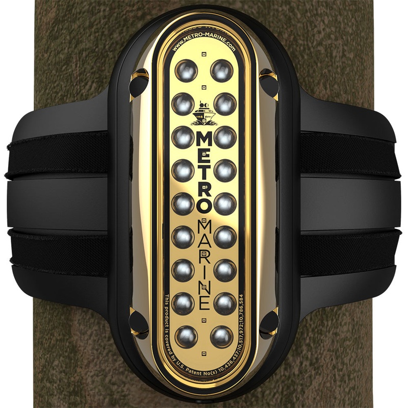 Metro Marine High-Output Vertical Piling Mount Light w/Intelligent Monochromatic LED's - Green, 90 Beam