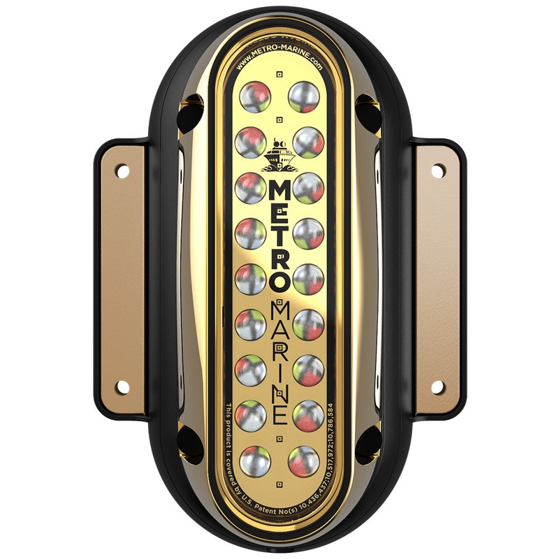 Metro Marine High-Output Vertical Surface Mount Light w/Intelligent Full Spectrum LED's - RGBW, 45 Beam