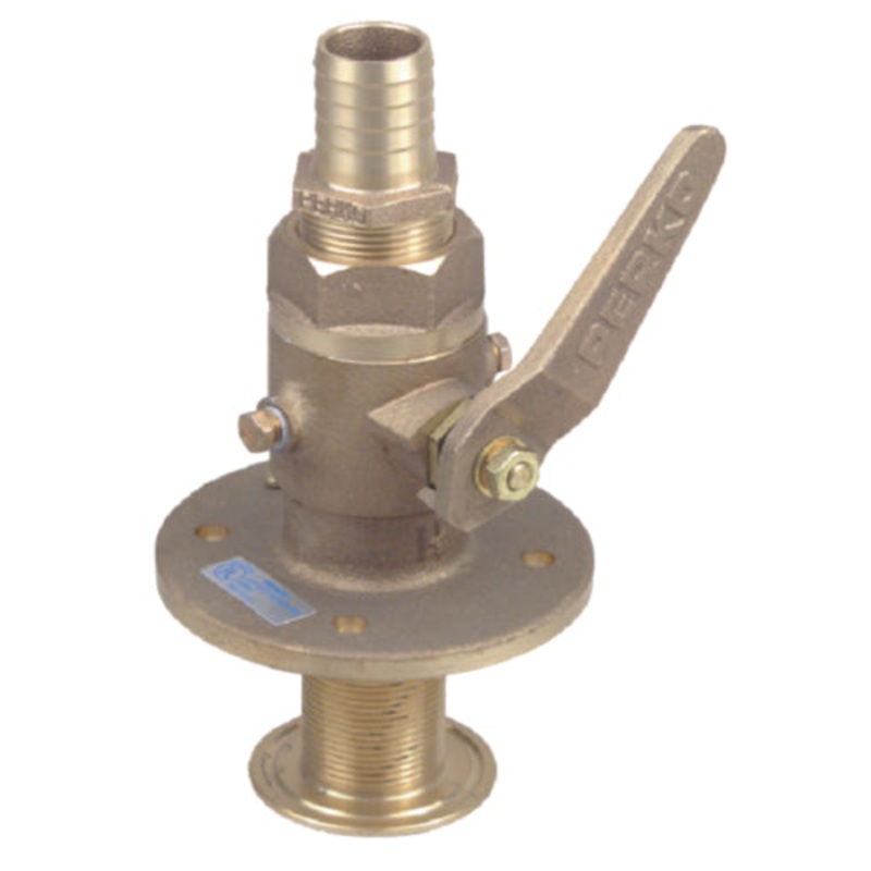 Perko 0835007PLB 1-1/4"Bronze Seacock w/Straight Tail Piece