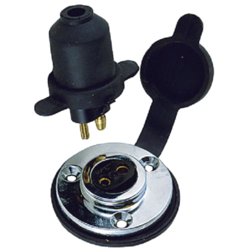 Perko 1190DP0CHR Chrome Plated Zinc Watertight Electrical Deck Connection