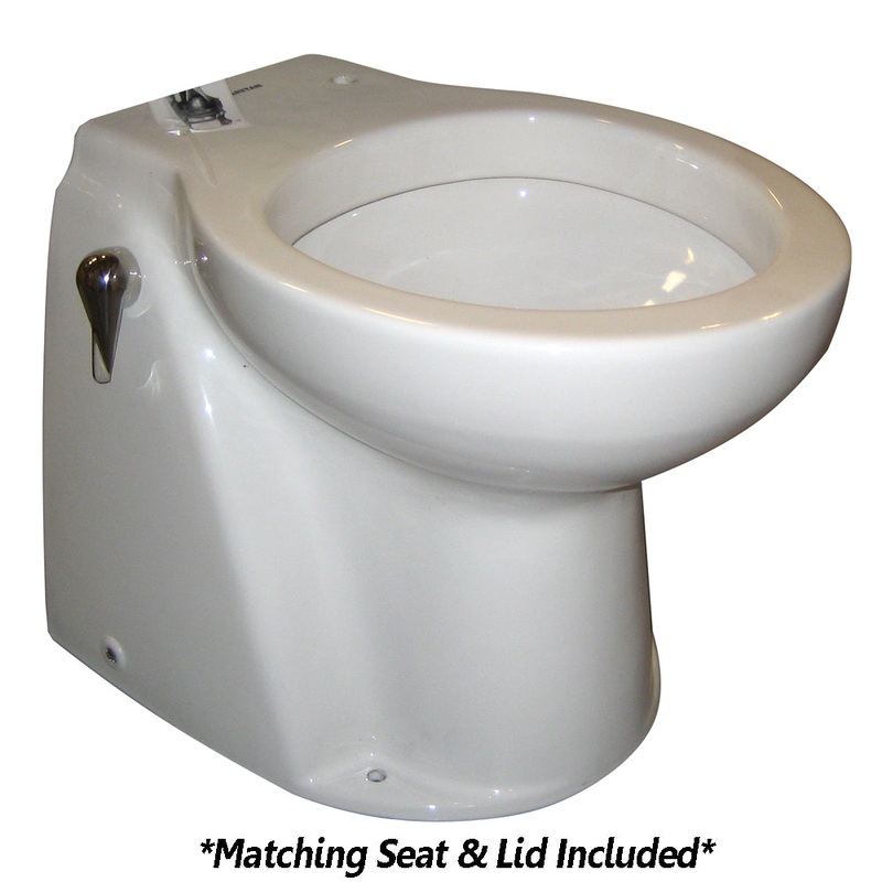 Raritan Atlantes Freedom w/ Vortex-Vac - Household Style - White - Freshwater Solenoid - Smart Toilet Control - 12v