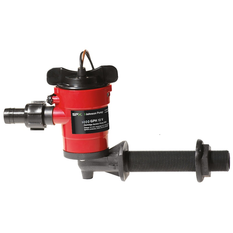 Johnson Pump Cartridge Aerator 1000 GPH 90 Intake - 12V