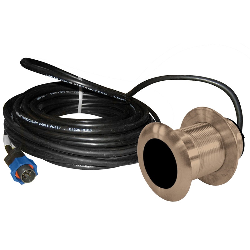 Lowrance B117 0 50/200kHz Thru-Hull Depth/Temp w/Blue Connector - 600W