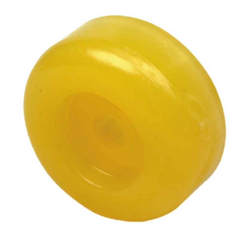 Seachoice 56620 Non-Marking TP Yellow Rubber Roller End Cap 3-1/2" With 1-1/4" ID Hole
