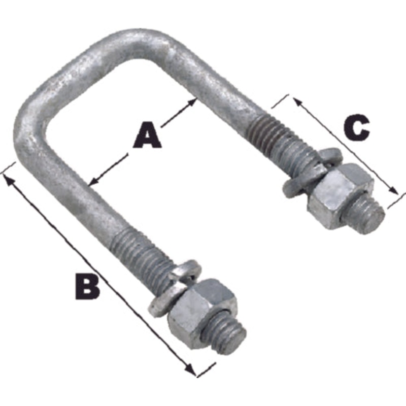 Seachoice 57210 Sq U-Bolt-2 1/16X2 13/16(Bulk)