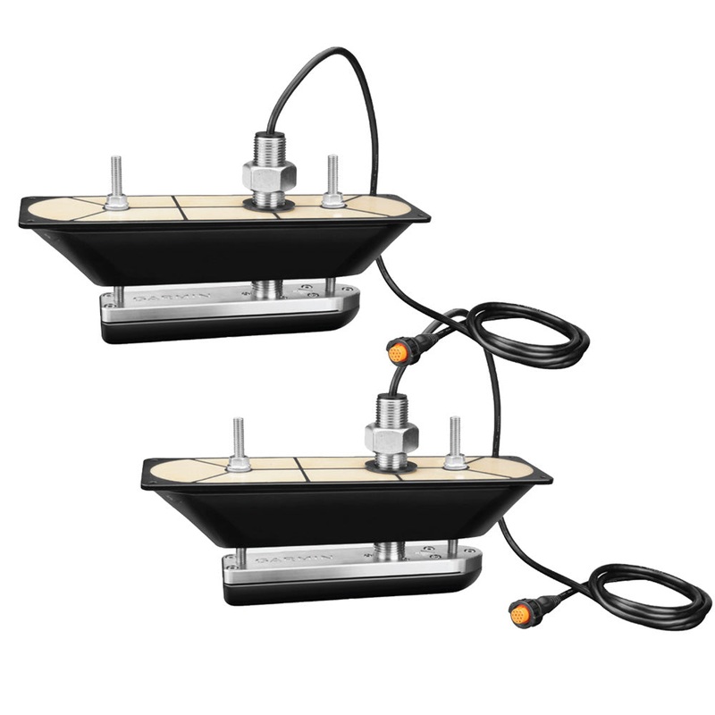 Garmin GT30-THP SS Thru-Hull Pair DownV/SideV Scanning Transducer w/Temp f/Hull Deadrises 5-25