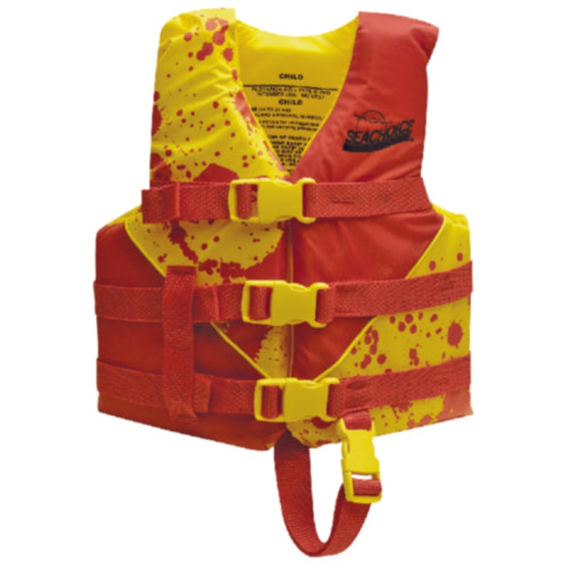 Seachoice 86130 Deluxe General Purpose Life Vest - Red/Yellow, Child