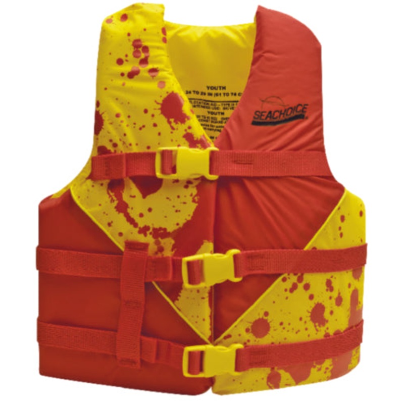 Seachoice 86170 Deluxe General Purpose Life Vest - Red/Yellow, Youth