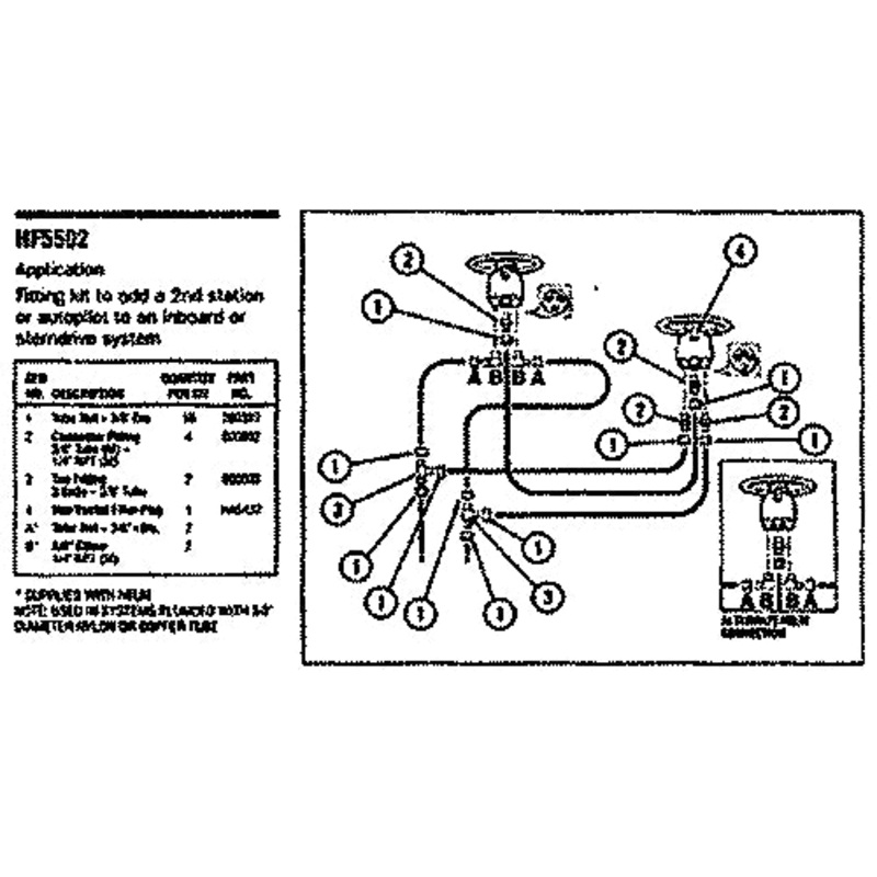 Seastar HF5502 Dometic HF5502 Inboard / Sterndrive Fitting Kit, Use for NPT National Pipe Thread Helm Pumps